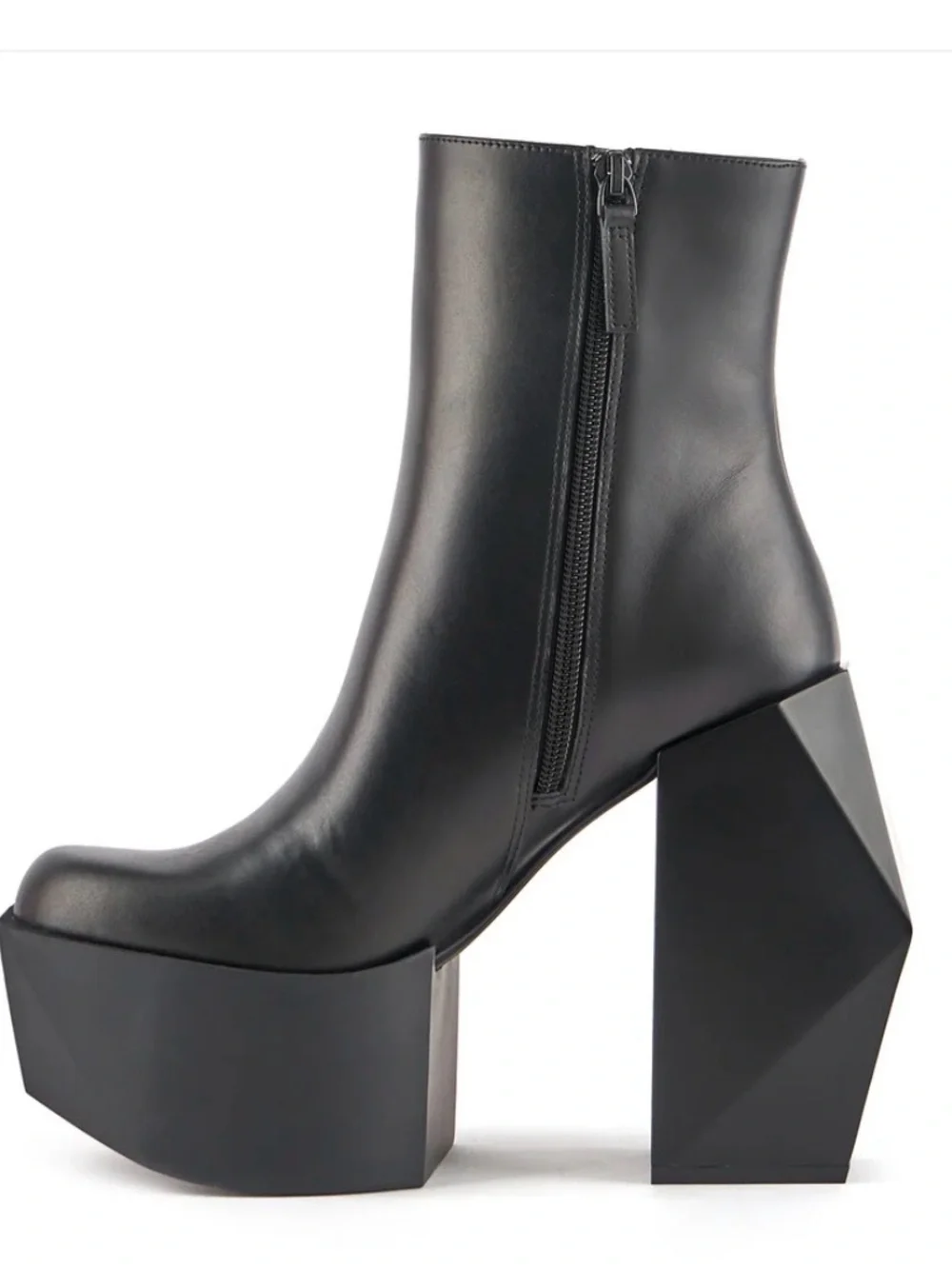 United Nude Stage Boot Black Leather Platform Boots EU 40 US 7 Men or 9 Women